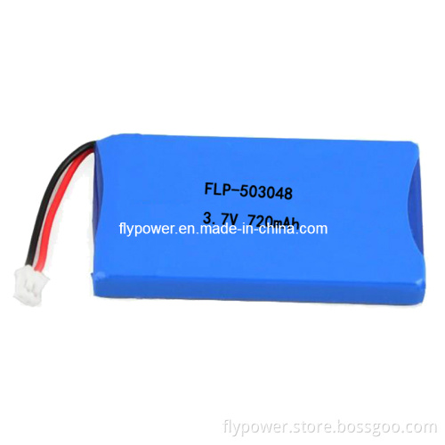 Lithium Polymer Battery Pack 3.7V 720mAh (1S1P of FLP-503048)